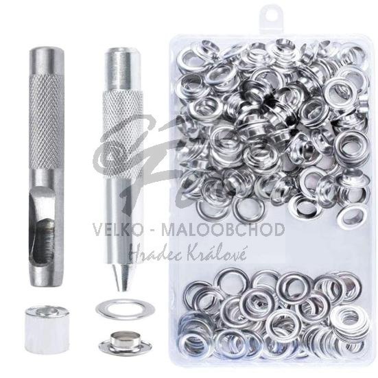 Aplikátor ok do plachet průměr 8mm - sada 100ks