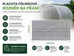 Plachta na fóliovník z kašírované fólie - Na míru