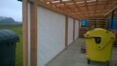 Závěs z kašírované folie 250g/m2 Bílé