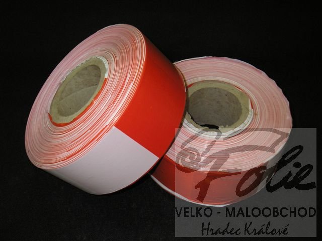 Páska červeno-bílá výstražná 200m