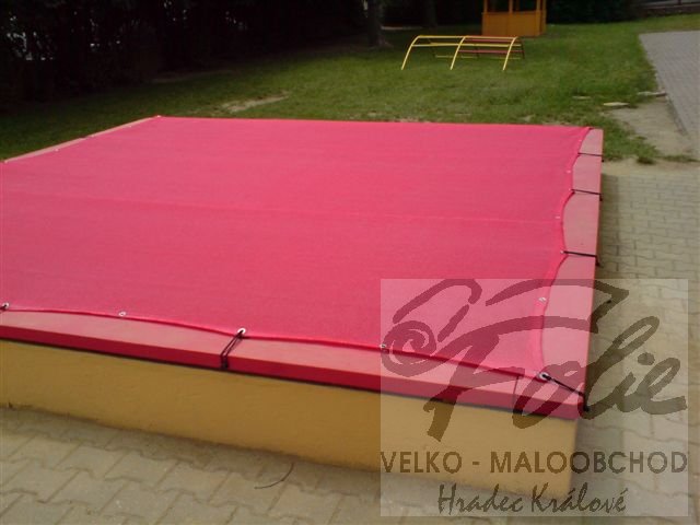 Síť PVC na pískoviště Červená 120 x 125cm - Výprodej