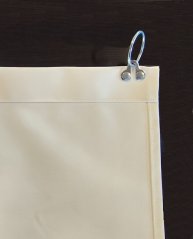 Závěs z termoizolační látky Bílé nehořlavé se závěsnými oky