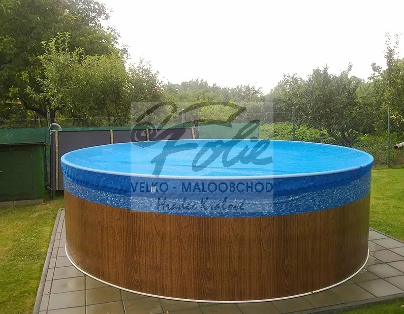 Krycí síť modrá kruh průměr 3,8m na bazén 3,6m