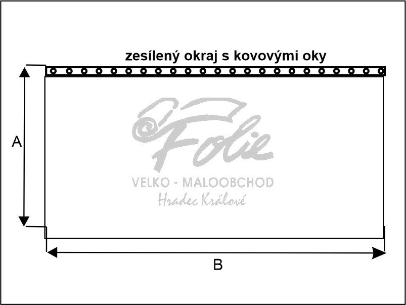 Závěs z kašírované folie 250g/m2 Modré