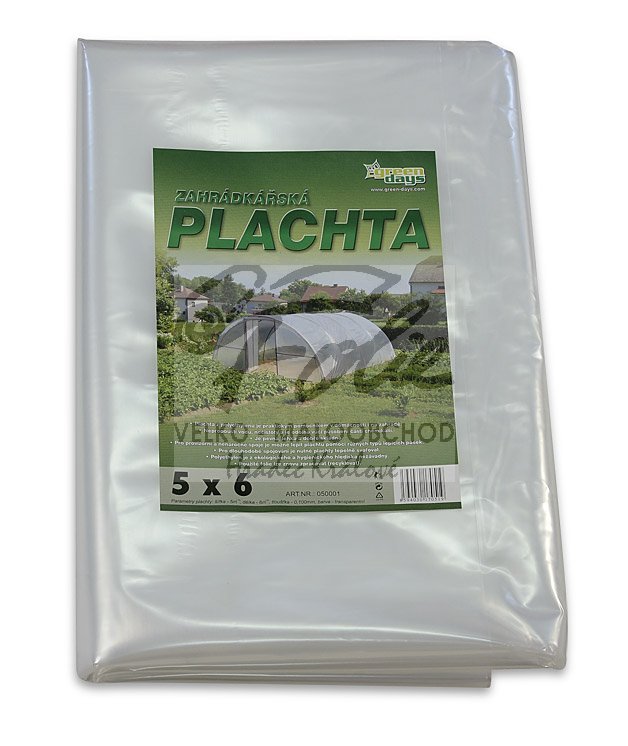 Plachta na foliovník PE 5x6m 0,1mm