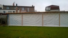 Závěs z kašírované folie 250g/m2 Bílé