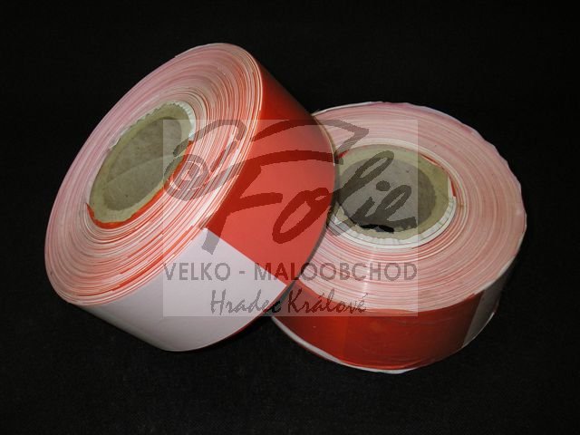 Páska červeno-bílá výstražná 200m