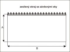 Závěs z termoizolační látky Khaki zelené s jezdci