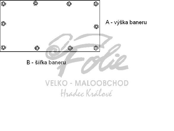 Reklamní plachta - baner - MODRÁ