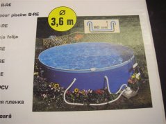 Bazénová folie kruh 3,6 x 1,1m modrá - Standart