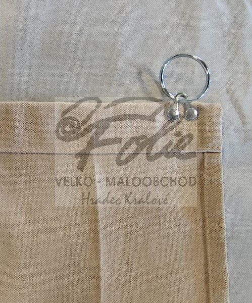 Závěs z termoizolační látky Režné se závěsnými oky