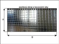 Závěs z čiré folie PE 230g/m2 s mřížkou