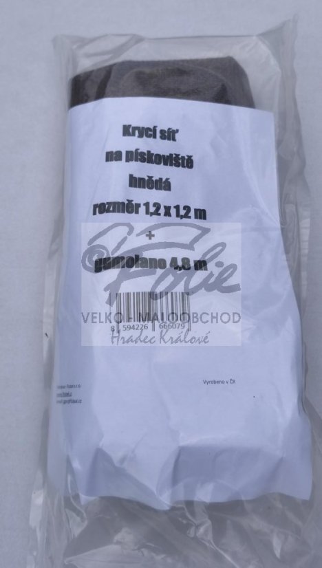 Krycí síť na pískoviště 1,2 x 1,2m Hnědá +gumolano Zdarma