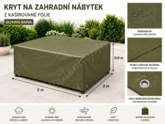 Kryt na zahradní nábytek 2x2m výšky 90cm
