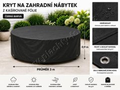 Kryt na zahradní nábytek kruh 3m výška 0,9m