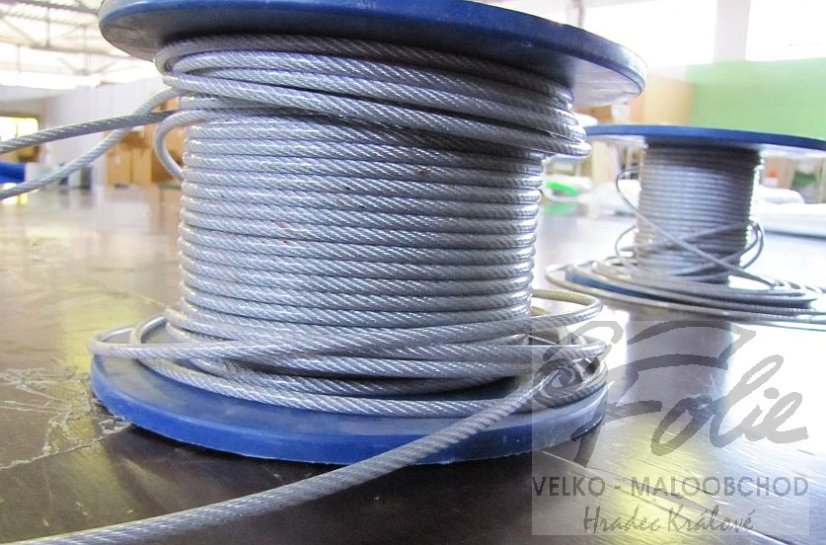 Lanko ocelové potažené PVC čiré 3mm