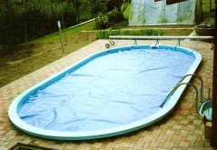 Plachta na bazén solární 180mic modrá ovál 3,2 x 6m