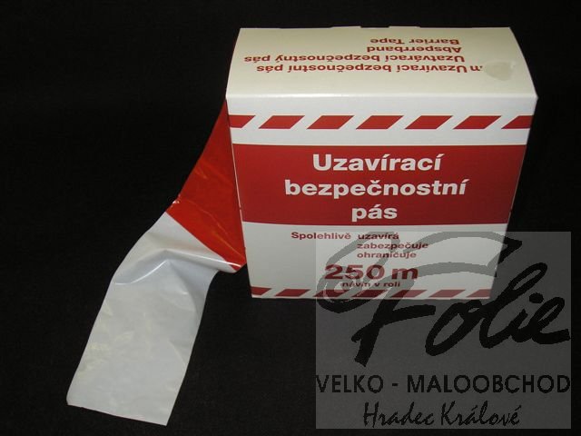 Páska červeno-bílá výstražná 250m