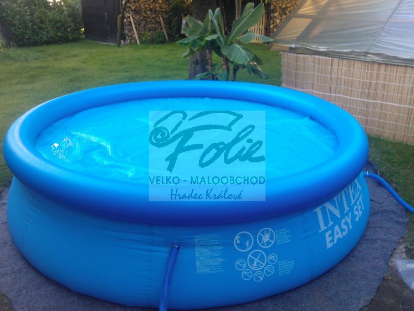 Plachta na bazén solární 180mic Modrá kruh 2,1m