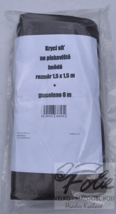 Krycí síť na pískoviště 1,5x1,5m Hnědá +gumolano Zdarma