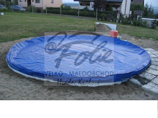 Plachta na bazén modro-černá kruh 7,2m silná Plachta na bazén modro-černá kruh 7,2m silná