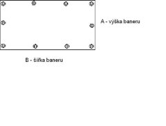 Reklamní plachta - baner - MODRÁ