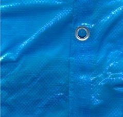 Plachta zakrývací kašírovaná 140g/m2 s oky Modrá - NA MÍRU