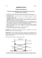 Instalace náhradní folie do bazénu