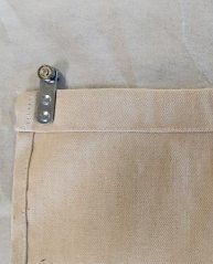 Závěs z termoizolační látky Režné s jezdci