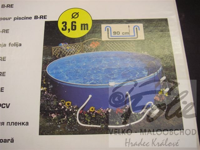 Bazénová folie kruh 3,6 x 1,1m modrá - Standart