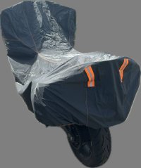 Plachta na motocykl tmavě šedá XL