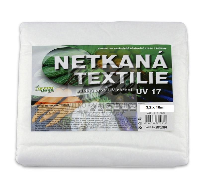 Netkaná textilie bílá 3,2x10m UV 24měs.