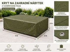 Kryt na zahradní nábytek 3x2m výšky 90cm