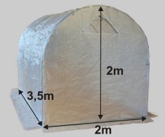 Plachta na zahradní fóliovník 2 x 2 x 3,5m (typ 8)