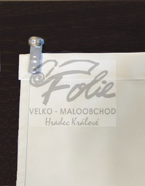 Závěs z termoizolační látky Bílé nehořlavé s jezdci