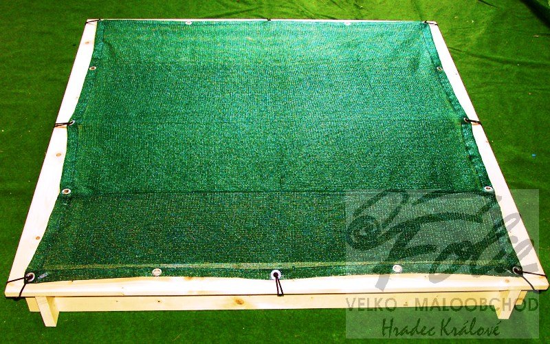 Krycí síť na pískoviště 1,8x1,8m Zelená +gumolano Zdarma
