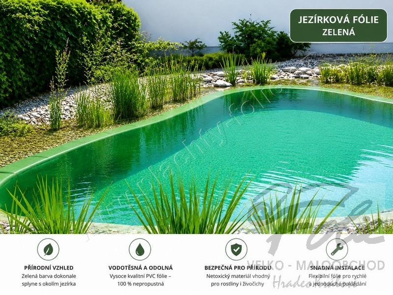 Jezírková folie PVC 1,5mm světle zelená - NA MÍRU