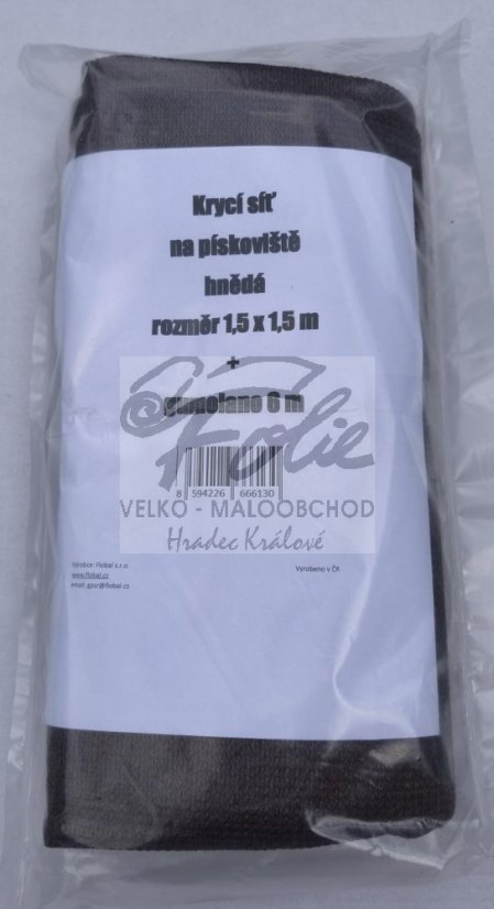 Krycí síť na pískoviště - 1,5x1,5m Hnědá +gumolano Zdarma