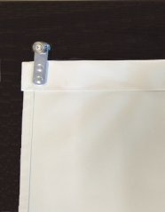 Závěs z termoizolační látky Bílé nehořlavé s jezdci