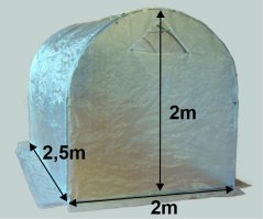 Plachta na obloukový fóliovník 2x2,5x2m (typ 11)