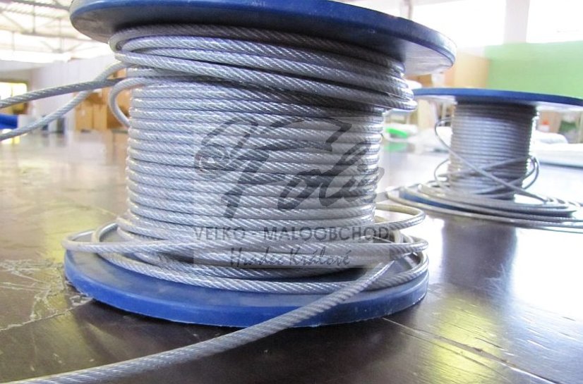 Lanko ocelové potažené PVC čiré 3mm