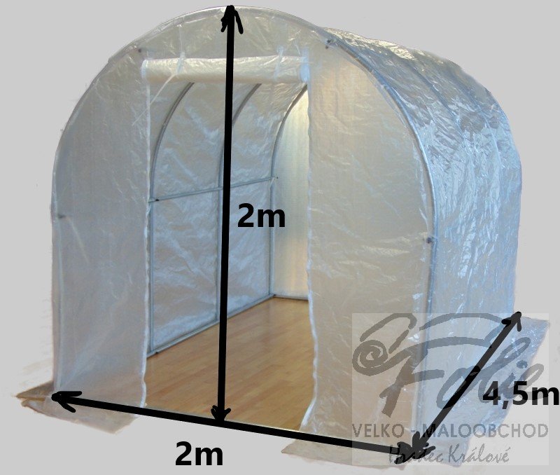 Plachta na fóliovník 2 x 2 x 4,5m (typ 6) Plachta na fóliovník 2 x 2 x 4,5m (typ 6)