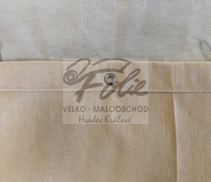 Závěs z termoizolační látky Režné s oky