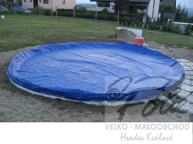 Plachta na bazén modro-černá kruh 6,2 silná Plachta na bazén modro-černá kruh 6,2 silná