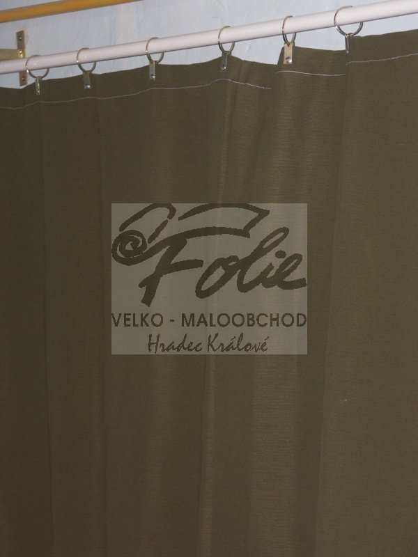 Závěs z termoizolační látky zelené se závěsnými kroužky