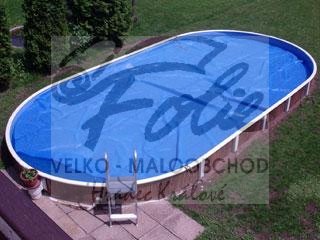 Plachta na bazén solární bublinková ovál 4x7m Modrá - silná