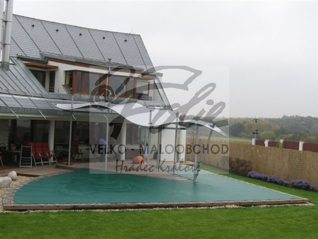 Plachta na bazén bezpečnostní síť Zelená - 1m2