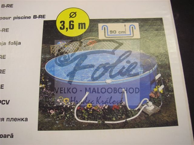 Bazénová folie kruh 3,6 x 1,1m modrá - Standart Bazénová folie kruh 3,6 x 1,1m modrá - Standart